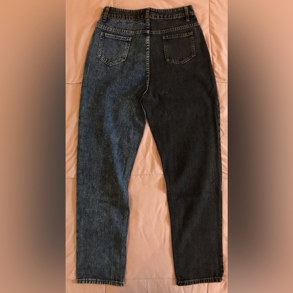 Black & Blue Split Leg Mom Jeans - 6 (M) - Picture 3 of 9
